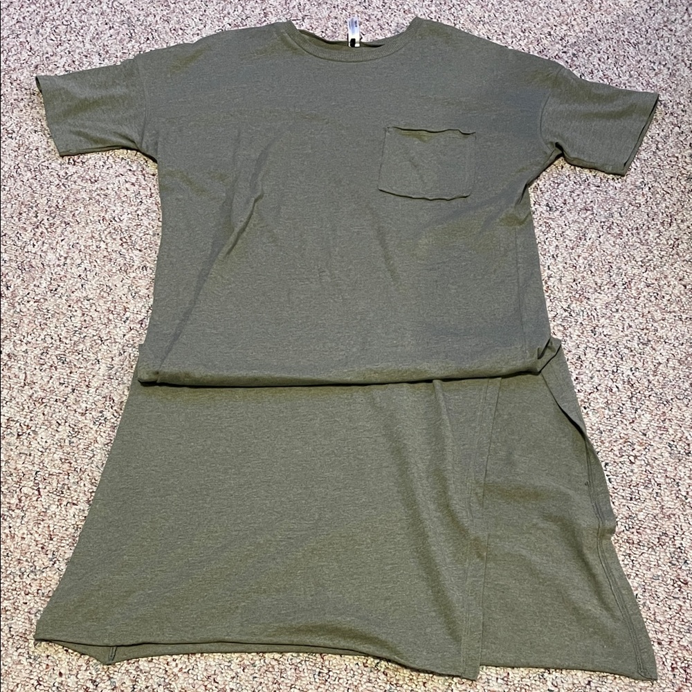Adore Me Sage Green tshirt dress